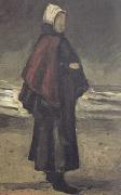 Vincent Van Gogh Fisherman's wife on the Beach (nn04) Spain oil painting artist